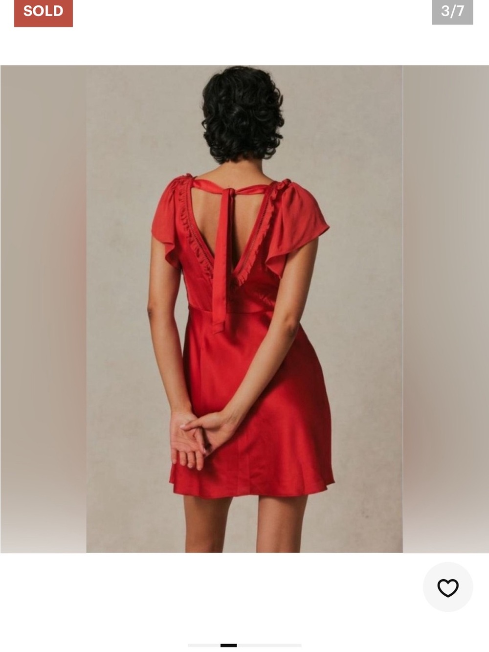Free People X Revolve Violet Visions Slip Mini Dress in Scarlet Glow - Picture 3 of 7